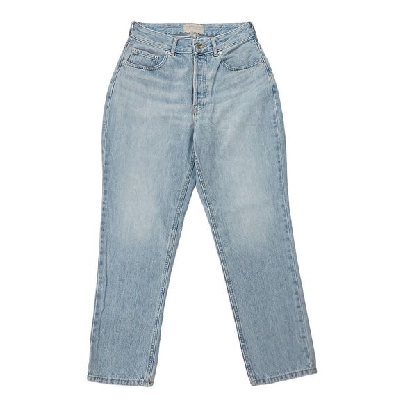 Everlane The Curvy 90s Cheeky Straight Jean Womens 27 Blue Crop Organic Cotton - Picture 1 of 12